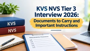 KVS NVS Tier 3 Interview 2026: Documents to Carry and Important Instructions