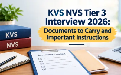 KVS NVS Tier 3 Interview 2026: Documents to Carry and Important Instructions