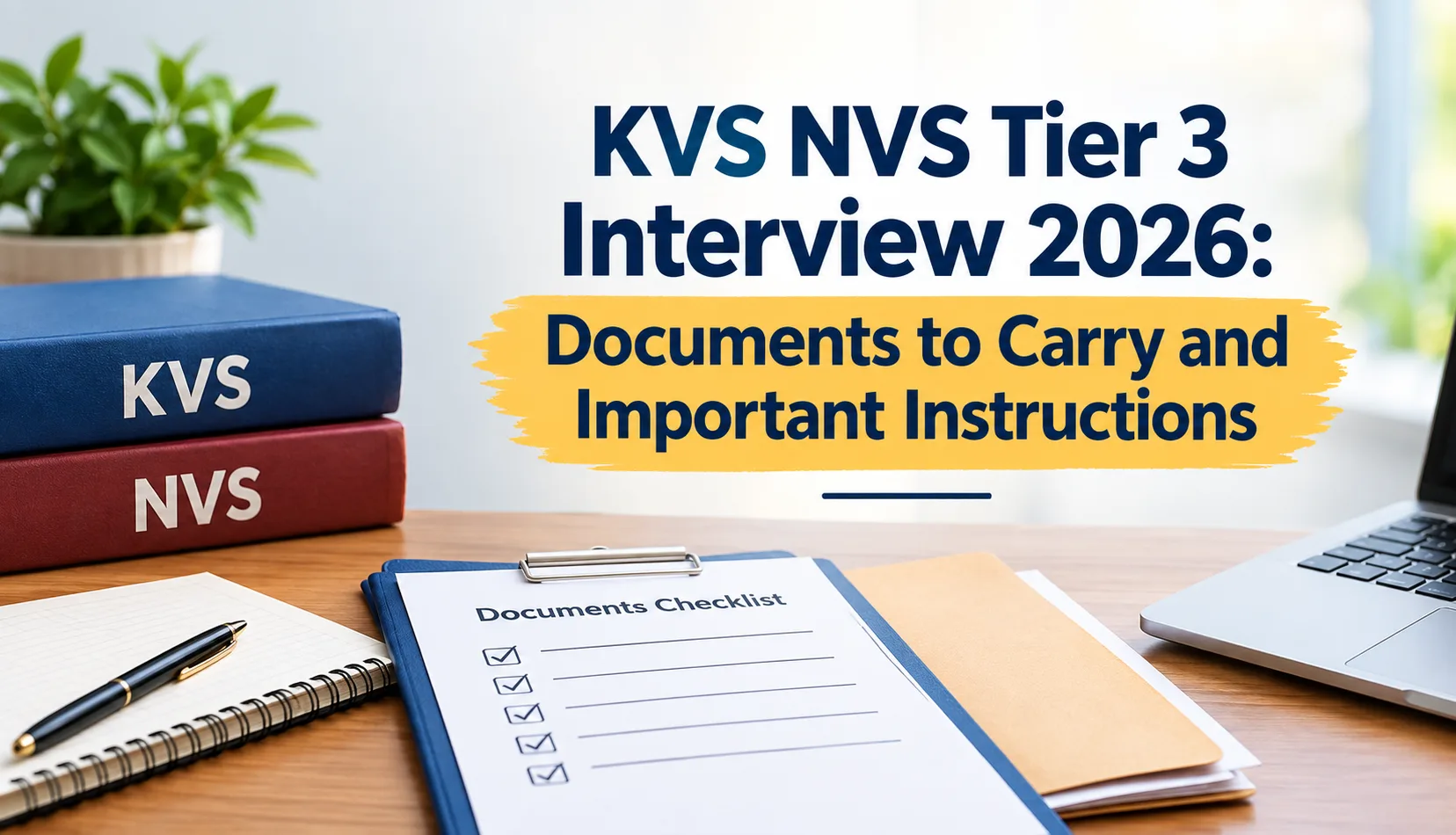 KVS NVS Tier 3 Interview 2026: Documents to Carry and Important Instructions